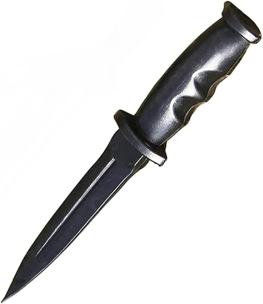 Black Rubber Dagger Prop Knife Harmless Safe Fake Knife Length 9.5 Inc