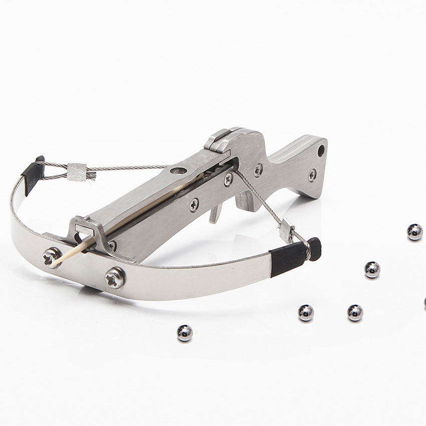 Mini Crossbow launch steel balls or Toothpick Stainless Steel toy crossbow Outdoor play and rare gifts