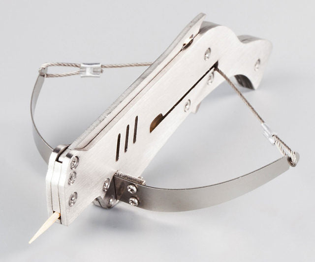 Toothpick Crossbows 6 Repeating Stainless Steel Mini Bow and Arrow