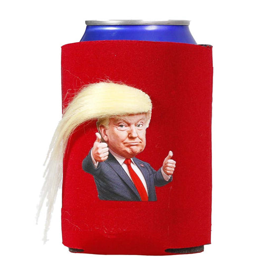 Funny Hair Donald Trump Mugshot Can Cooler Sleeves Trump Supporter Foam Can Huggers Soda Pop and Beer Neoprene Coolie Can Coolers