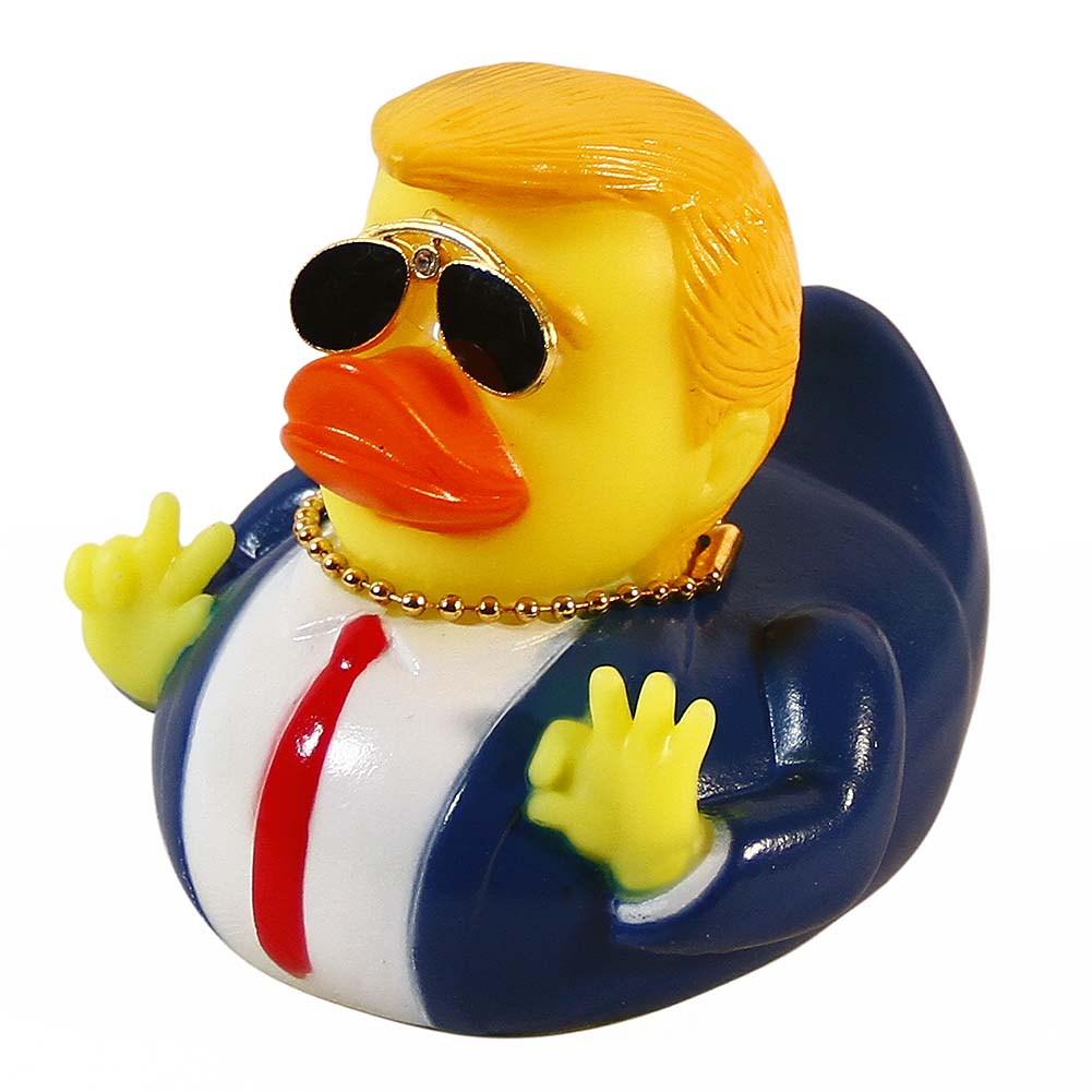 Rubber Ducks Car Duck Dashboard Decoration Trump Duck Squeak Toys Car Ornaments Car Décor Accessories (Buy on Amazon free Shipping)