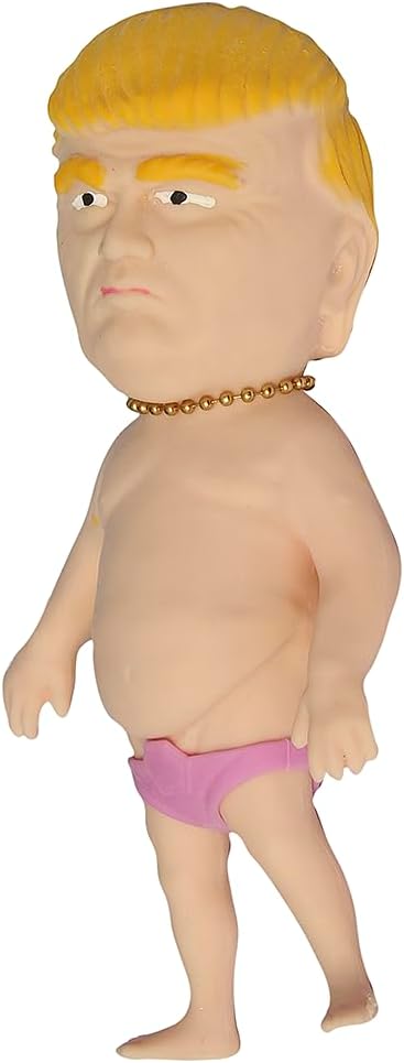 Donald trump merchandise Swimsuit Decompression Dough Ball with Golden Necklace and Swimming Trump Trunks Sand-Filled Squishy Fidget Toys Stress Relief Toy Stress Toys Adults （Swimming Trunks are Random in Color）