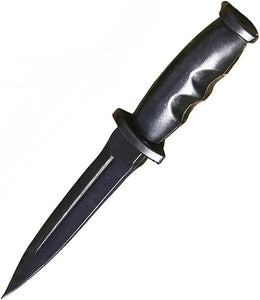 Black Rubber Dagger Prop Knife Harmless Safe Fake Knife Length 9.5 Inch