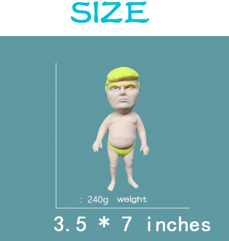 Donald trump merchandise Swimsuit Decompression Dough Ball with Golden Necklace and Swimming Trump Trunks Sand-Filled Squishy Fidget Toys Stress Relief Toy Stress Toys Adults （Swimming Trunks are Random in Color）