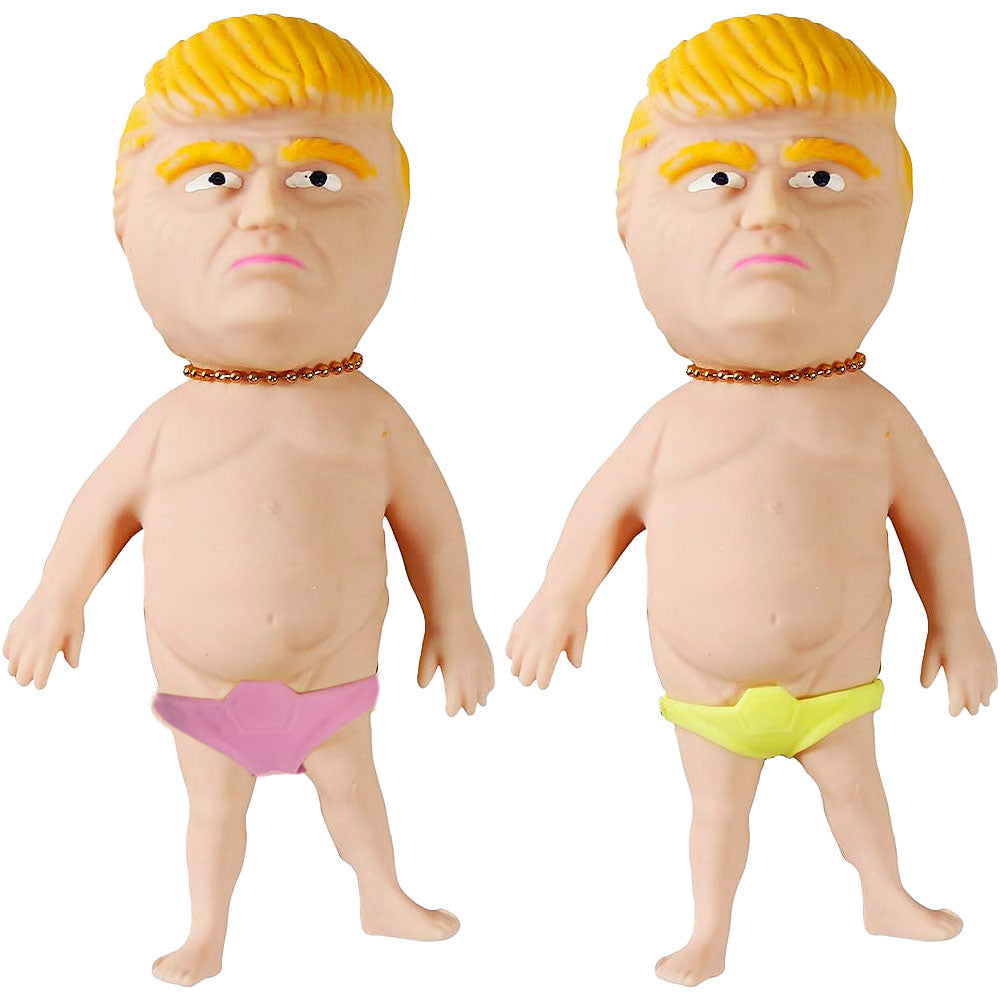 Donald trump merchandise Swimsuit Decompression Dough Ball with Golden Necklace and Swimming Trump Trunks Sand-Filled Squishy Fidget Toys Stress Relief Toy Stress Toys Adults （Swimming Trunks are Random in Color）