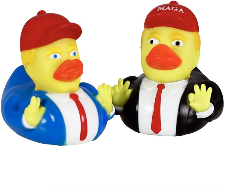 2 Pcs Trump Duck Trump Gifts Trump Merchandise Donald Duck Car Dashboard Decorations Funny Rubber Ducks Donald Trump Duck