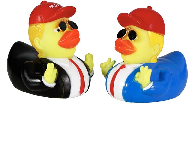 2 Pcs Trump Duck Trump Gifts Trump Merchandise Donald Duck Car Dashboard Decorations Funny Rubber Ducks Donald Trump Duck