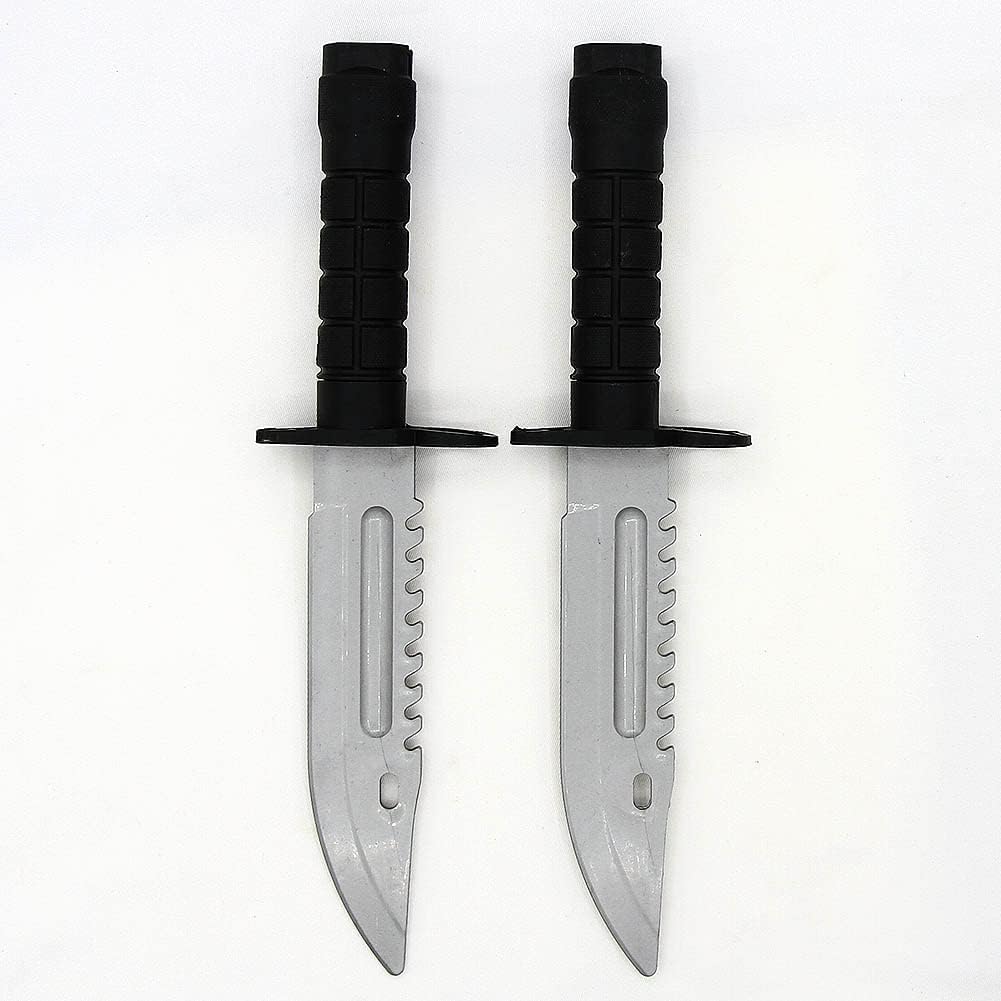 zonzxcv 2 Pcs Toy Plastic Dagger Fake Knife Not Sharp Safety Won't Hurt Tength 9 Inch