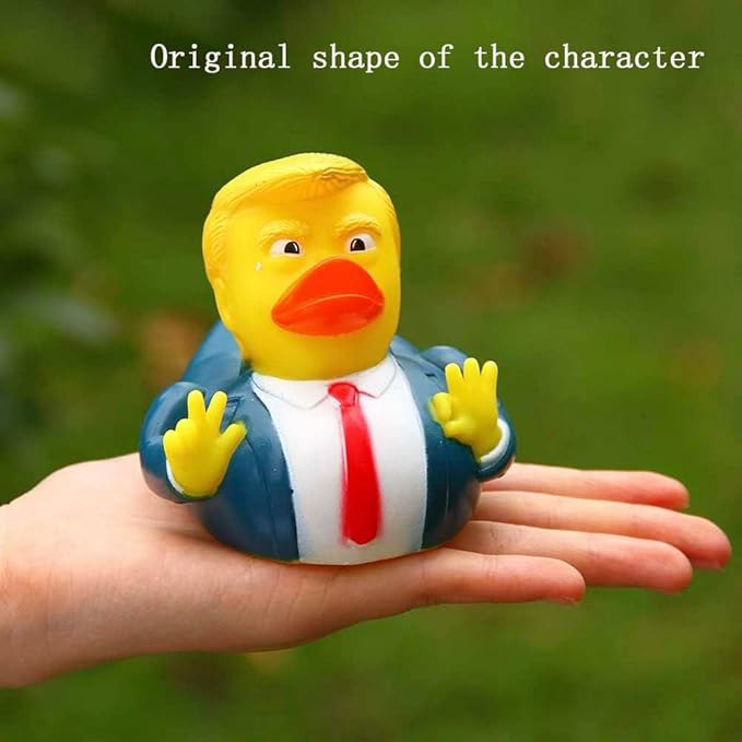 Rubber Ducks Car Duck Dashboard Decoration Trump Duck Squeak Toys Car Ornaments Car Décor Accessories (Buy on Amazon free Shipping)