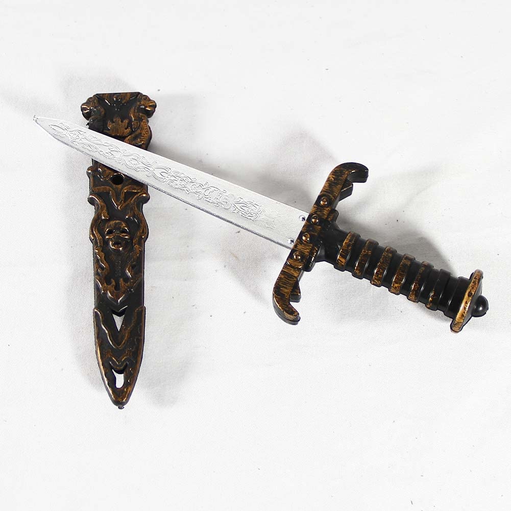 2 Pcs Plastic Dagger Toy Sword Not Sharp Fake Knife Pirate Sword for Pirate Costume Accessories Pirate Party Props