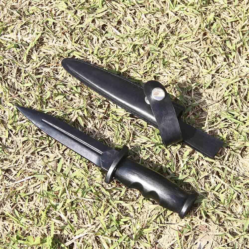 Black Rubber Dagger Prop Knife Harmless Safe Fake Knife Length 9.5 Inch