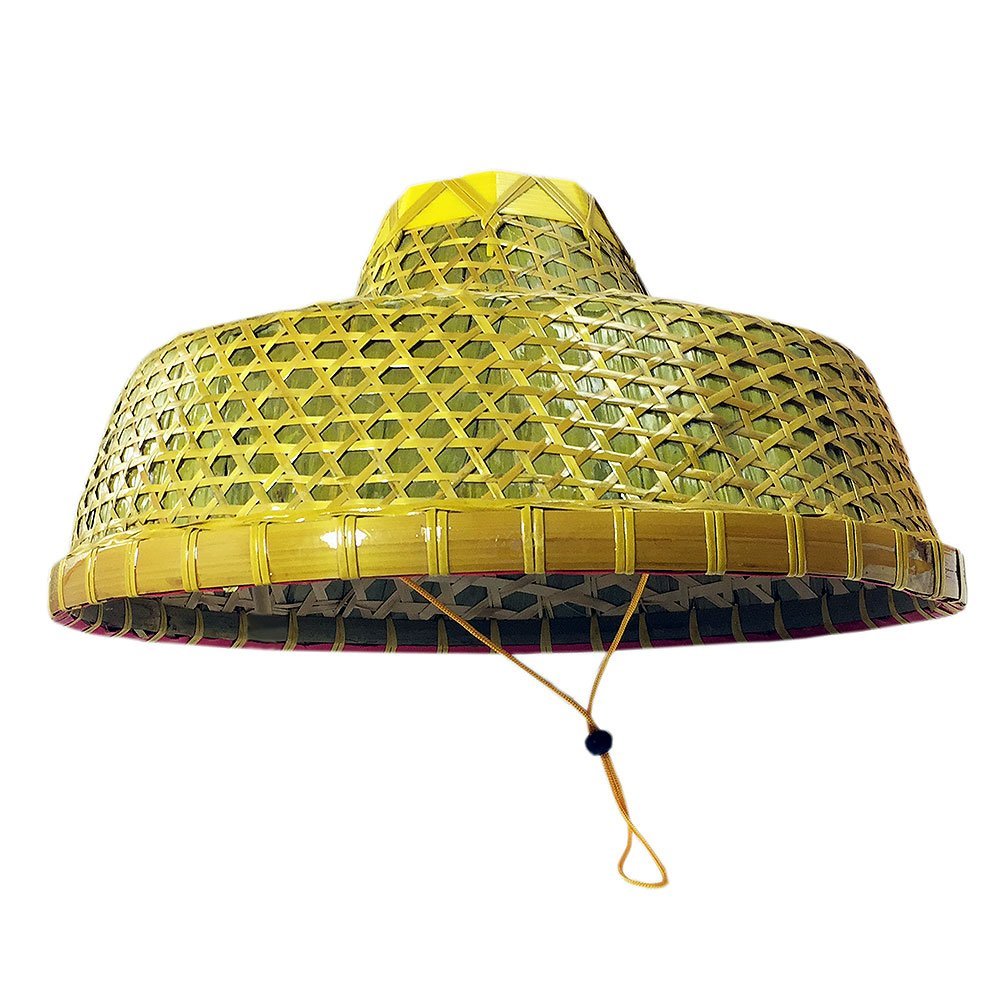 Chinese Natural Bamboo Braid Hats Ancient Conical Coolie Big Hat Fishing Hat - sunhilltoy