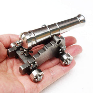 Mini Stainless Steel 18th Century Naval Warship Cannon Handmade Military Model
