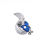 Creative Coin-shape Mini EDC Folding Pocket Keychain Knife with Hanging Chain