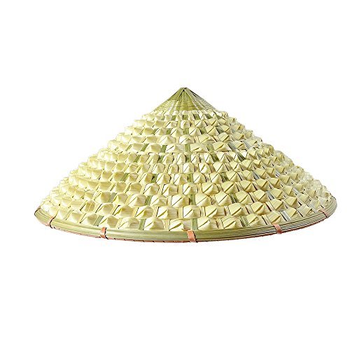 Chinese Oriental Bamboo Straw Cone Garden Fishing Hat Adult Rice Pineapple Hat - sunhilltoy