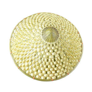 Chinese Oriental Bamboo Straw Cone Garden Fishing Hat Adult Rice Pineapple Hat - sunhilltoy