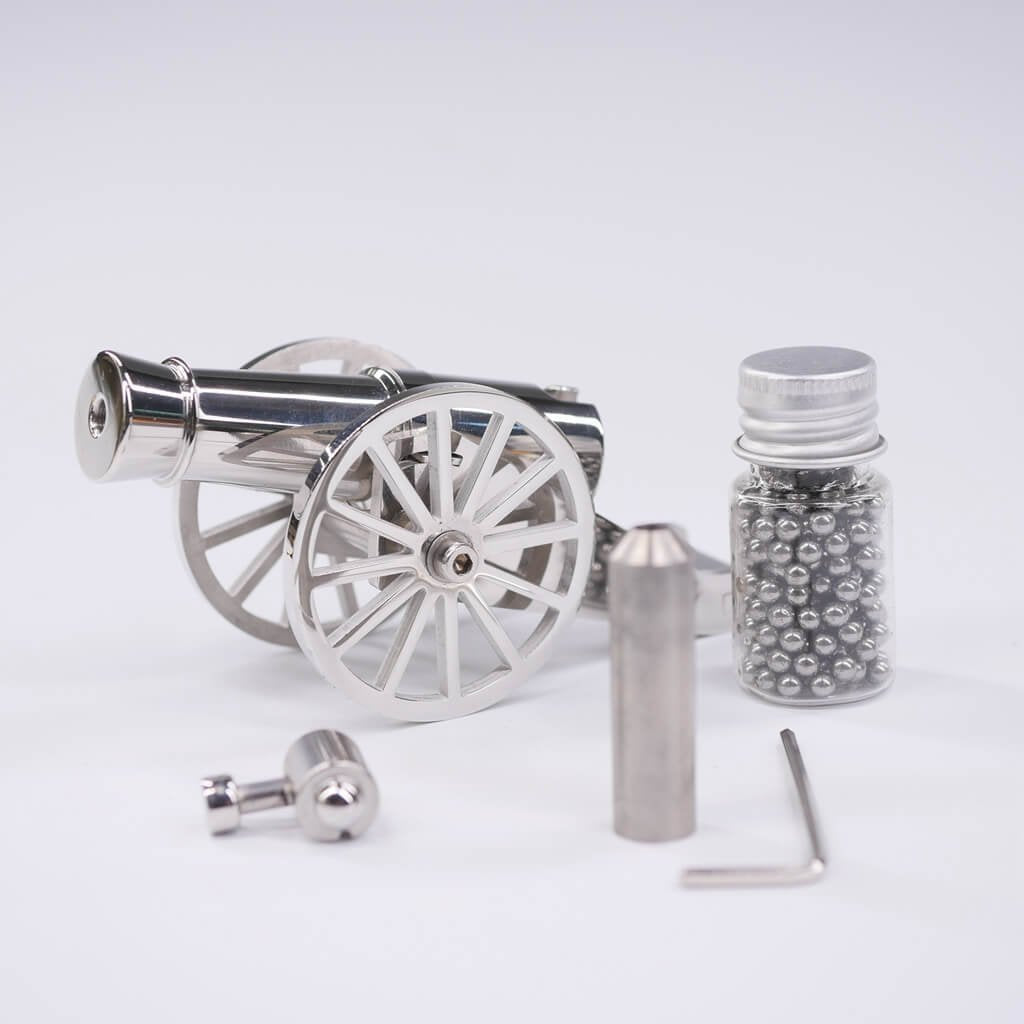 Mini Napoleon Cannon Metal Desktop Model Big Gun Artillery  Kit for Collection