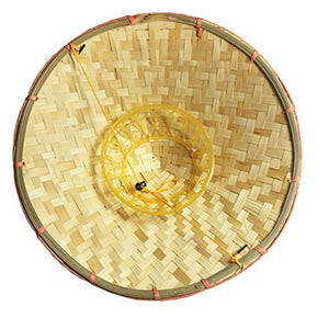 Chinese Oriental Bamboo Straw Cone Garden Fishing Hat Adult Rice Pineapple Hat - sunhilltoy