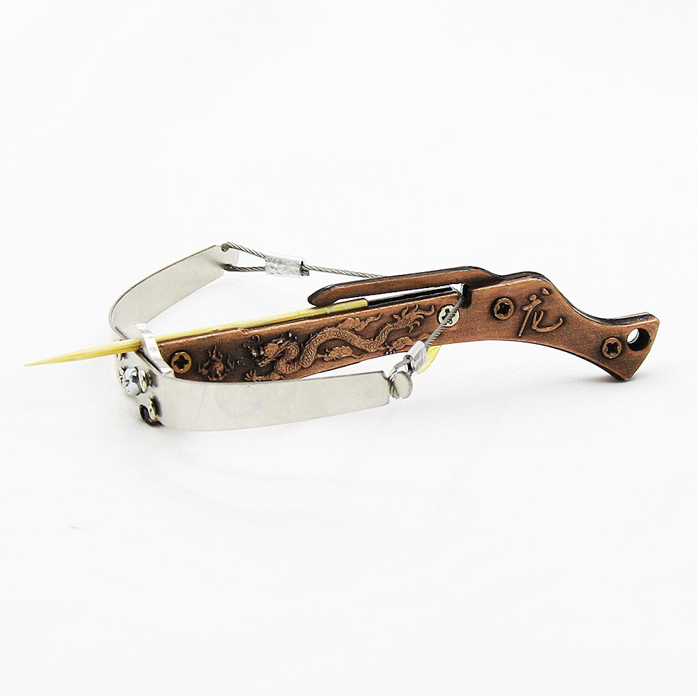 Mini Crossbow Metal Dragon Body Toothpick Crossbow