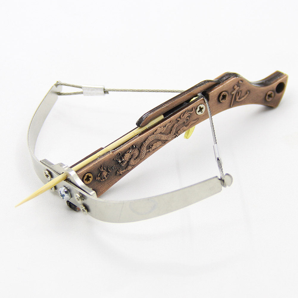 Mini Crossbow Metal Dragon Body Toothpick Crossbow