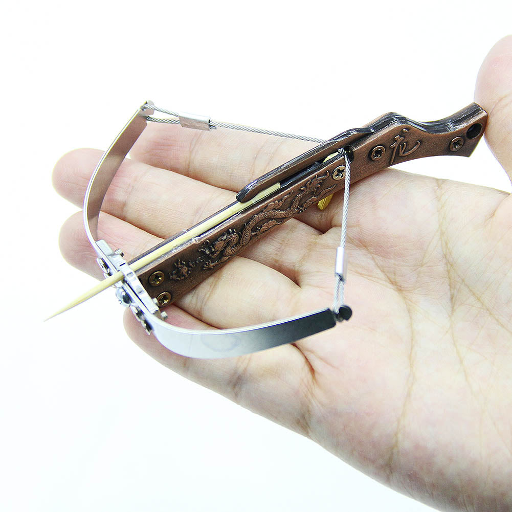 Mini Crossbow Metal Dragon Body Toothpick Crossbow