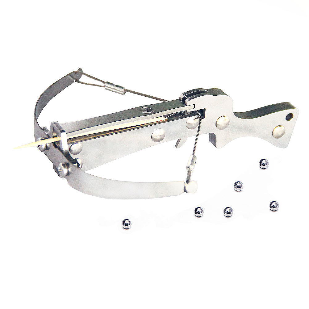 Mini Powerful Stainless Steel Crossbow  Launch Steel Ball or Toothpick